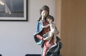 Polizeidirektion Bad Segeberg: POL-SE: Elmshorn: Madonnenfigur in Elmshorn gefunden - Woher stammt diese? - mit Foto