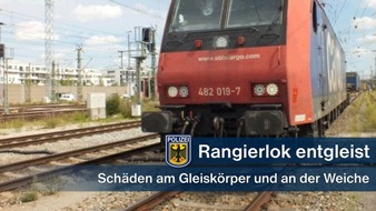 Bundespolizeidirektion München: Bundespolizeidirektion München: Entgleisung einer Rangierlok: Bundespolizei ermittelt wegen eines Gefährlichen Eingriffs in den Schienenverkehr