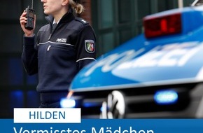 Polizei Mettmann: POL-ME: Vermisste 11-Jährige wohlbehalten zurückgekehrt - 2505060