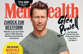 Motor Presse Hamburg MEN'S HEALTH: Filmstar Glen Powell verrät in Men's Health: "Ich habe in Briskets Gesicht gesehen und mich verliebt."