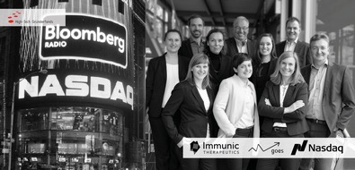 High-Tech Gründerfonds: Pressemitteilung: High-Tech Gründerfonds Portfoliounternehmen Immunic Therapeutics geht an die NASDAQ