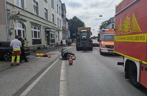 Feuerwehr Gevelsberg: FW-EN: Verkehrsunfall mit Motorrad auf der Hagener Straße