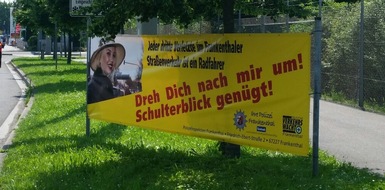 Polizeidirektion Ludwigshafen: POL-PDLU: Polizei Frankenthal zieht Zwischenbilanz zu Fahrrad-Kontrollwochen - neues Fahrradbanner erstmals im Straßenverkehr zu sehen