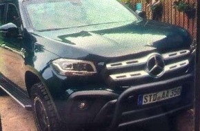 Polizeiinspektion Stade: POL-STD: Mercedes Gelände-Pickup in Agathenburg entwendet