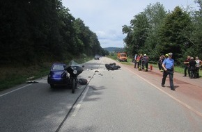 Polizeidirektion Wittlich: POL-PDWIL: Vier Personen bei Zusammenstoß zweier Motorräder schwerverletzt