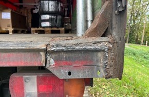 Kreispolizeibehörde Rhein-Sieg-Kreis: POL-SU: Lkw mit erheblichen Mängeln aus dem Verkehr gezogen