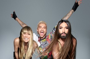 ProSieben: Glanzvoller Drehstart: Heidi Klum, Conchita Wurst und Bill Kaulitz suchen die "Queen of Drags"