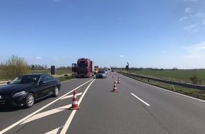 Polizeiinspektion Cuxhaven: POL-CUX: Aktuelle Verkehrsbehinderung auf der B437 zwischen der Anschlussstelle Stotel der BAB 27 und dem Wesertunnel (Lichtbild in der Anlage)