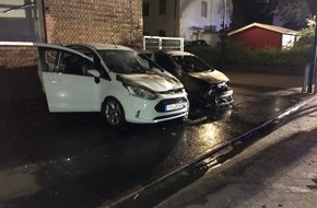Polizei Aachen: POL-AC: Autos in Brand gesetzt - Kriminalpolizei ermittelt