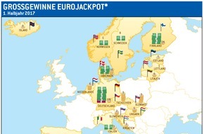 Eurojackpot: Halbjahresbilanz 2017 / Jubiläen zum 5. Geburtstag