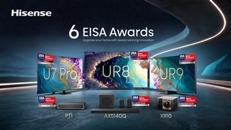 Hisense Gorenje Germany GmbH: Sechsfach ausgezeichnet: Hisense gewinnt sechs EISA Awards 2026-2027