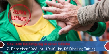Bundespolizeidirektion München: Bundespolizeidirektion München: Sexuelle Belästigung in der S-Bahn / Bundespolizei sucht Zeugen