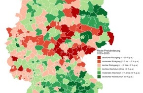 BVR Bundesverband der Deutschen Volksbanken und Raiffeisenbanken: BVR-Studie "Regionen 2035 - Wohnimmobilien": Preise driften auseinander