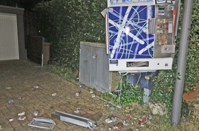 Polizei Mettmann: POL-ME: Zigarettenautomaten mit lautem Knall gesprengt - Mettmann - 2008051