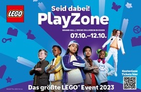 LEGO Gruppe: Herbstferien-Spaß für Kinder: Das größte LEGO® Event des Jahres in der Zeche Zollverein Essen / Kostenfreie Tickets für Familien