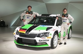 Skoda Auto Deutschland GmbH: SKODA Pilot Fabian Kreim steuert neuen Fabia R5 bei der Deutschland-Premiere (FOTO)