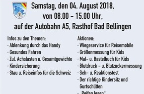 Polizeipräsidium Freiburg: POL-FR: Lkrs. Breisgau-Hochschwarzwald/Lkrs. Lörrach:  Sicher in den Urlaub - Verkehrspolizei Freiburg hilft dabei