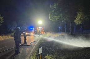 FFW Gemeinde Schwalmtal: FFW Schwalmtal: Schnelles Eingreifen verhindert Ausbreitung eines Fl&auml;chenbrandes an der L371