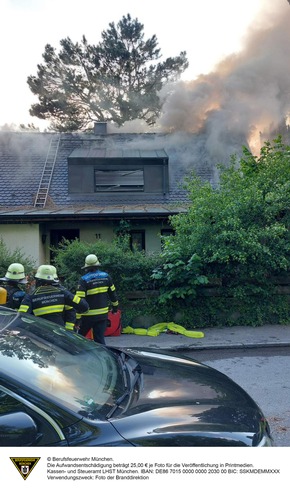 FW-M: Feuer in leer stehendem Wohnhaus (Milbertshofen)