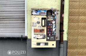 Polizeipräsidium Westpfalz: POL-PPWP: Zigarettenautomat aufgebrochen