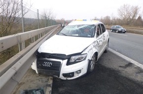 Verkehrsdirektion Mainz: POL-VDMZ: Mainz, A 60, PKW überschlägt sich Ingelheim, A 60, Vollsperrung nach Verkehrsunfall