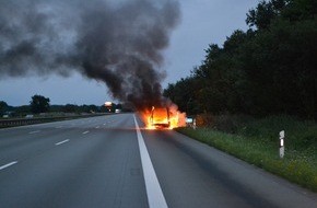 Polizeiinspektion Harburg: POL-WL: PKW Brand auf der Autobahn
