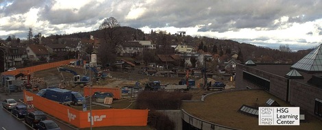 Universität St. Gallen: HSG Learning Center: Bau per Webcam verfolgen