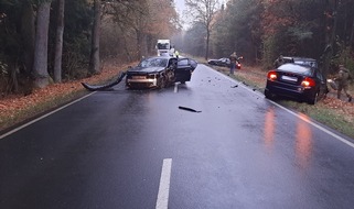 Polizeiinspektion Lüneburg/Lüchow-Dannenberg/Uelzen: POL-LG: ++ Rehlingen, OT. Rehrhof - Verkehrsunfall mit drei beteiligten Pkw - Fahrer leicht verletzt - Sachschaden mehr als 120.000 Euro ++ Lüneburg - Fenster mit Stein eingeworfen - Hinweise ++