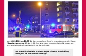 Polizeidirektion Kiel: POL-KI: 200326.1 Kiel: Staatsanwaltschaft lobt Belohnung nach Feuer aus
