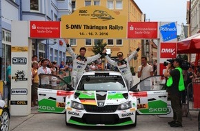 Skoda Auto Deutschland GmbH: DRM: SKODA AUTO Deutschland Duo Kreim/Christian siegt bei der Thüringen Rallye (FOTO)