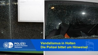 Polizeipräsidium Oberhausen: POL-OB: Vandalismus in Holten - Die Polizei bittet um Hinweise!
