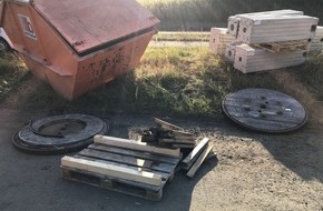 Polizeipräsidium Westpfalz: POL-PPWP: Diebstahl: Kupferkabel zerlegt und abtransportiert