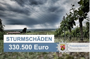 Polizeipräsidium Rheinpfalz: POL-PPRP: Sturmschäden