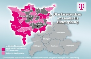 Deutsche Telekom AG: Meilensteine beim Glasfaser-Ausbau im Landkreis Ludwigsburg geschafft