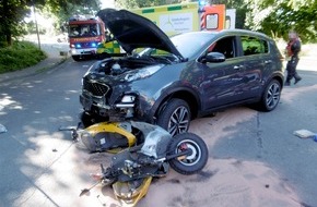 Polizei Aachen: POL-AC: Rollerfahrer bei Unfall schwer verletzt