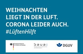 Deutsche Gesetzliche Unfallversicherung (DGUV): Am Arbeitsplatz, in Schulen und zu Hause: #LüftenHilft / Bundesweite Aktion zum infektionsschutzgerechten Lüften