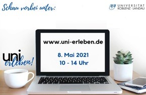 Universität Koblenz: Digitaler Tag der offenen Tür für Studieninteressierte der Universität in Koblenz am 08. Mai 2021