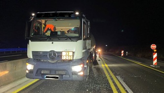 Polizeidirektion Landau: POL-PDLD: B10/ASLD-Nord - LKW-Fahrer mit 2,1 Promille verursacht Verkehrsunfall und flüchtet