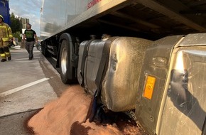 Autobahnpolizeiinspektion: API-TH: lange Ölspur nach Verkehrsunfall