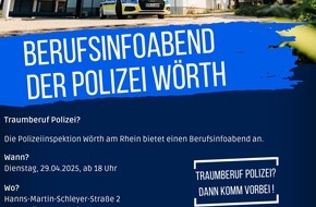 Polizeidirektion Landau: POL-PDLD: Berufsinfoabend Polizei Wörth
