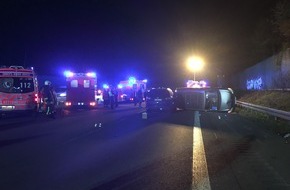 Feuerwehr Schwelm: FW-EN: Schwerer Verkehrsunfall auf der Autobahn A1