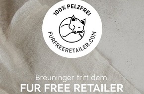 E.Breuninger GmbH & Co.: Verzicht auf Echtpelz: Sortimentsumstellung erfolgreich vollzogen / Breuninger tritt "Fur Free Retailer Program" bei