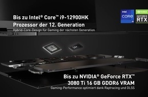 MEDION ERAZER-Gaming-Notebook mit Intel Core i9-Prozessor der topaktuellen 12. Generation ab Ende April erhältlich