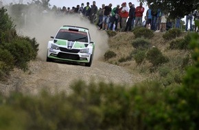 Skoda Auto Deutschland GmbH: Rallye Italien: Platz drei für Jan Kopecky im SKODA Fabia R5 (FOTO)