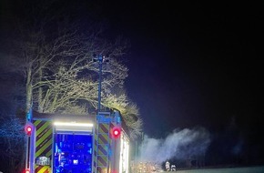 Freiwillige Feuerwehr Lage: FW Lage: Feuer 1/Feuerschein in Richtung Stadtwald - 29.01.2021 - 03:16 Uhr
