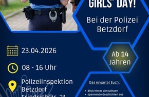 Polizeidirektion Neuwied/Rhein: POL-PDNR: Girls&acute; Day 2026