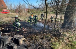 Feuerwehr Hüllhorst: FW Hüllhorst: Waldbrand- und Flächenbrand in Hüllhorst Gemeldeter Wohnungsbrand 03. + 04.04.2025