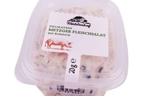 Dr. Schrödter Feinkost GmbH: Dr. Schrödter informiert über einen Produktrückruf für "Mühlenhof Delikatess Kräuterfleischsalat", Mindesthaltbarkeitsdatum: 24.10.2020