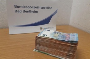 Bundespolizeiinspektion Bad Bentheim: BPOL-BadBentheim: Bargeldschmuggel: Bundespolizei entdeckt rund 15.000 Euro