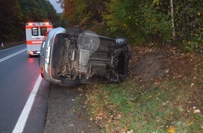 Polizeidirektion Kaiserslautern: POL-PDKL: Nicht angepasste Geschwindigkeit führt zu Unfall